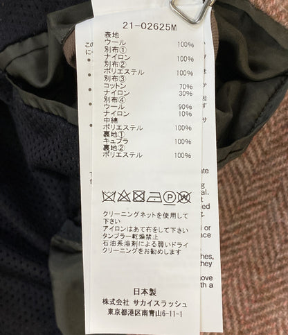 sacai フーディジャケット Herringbone Jacket ピンクブラウン 21-02625M メンズ SIZE 2 サカイ