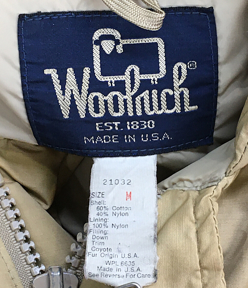 WOOLRICH ダウンジャケット USA製 ベージュ 80s 21032 メンズ SIZE M ウールリッチ