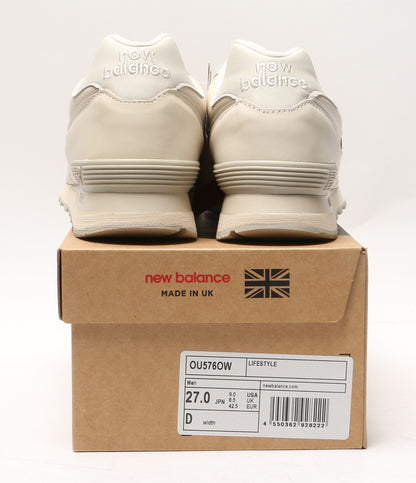 美品 new balance スニーカー OFF WHITE LEATHER OU576OW メンズ SIZE USA 9 ニューバランス
