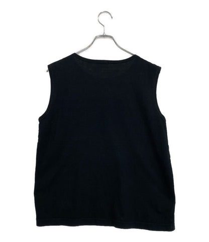 ISSEY MIYAKE MEN タンクトップ 筆タグ プリント ブラック 80s LY12077 メンズ SIZE M イッセイミヤケ メン