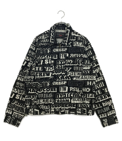Supreme × HYSTERIC GLAMOUR ヒステリックグラマー ワークジャケット テキスト メンズ SIZE M シュプリーム