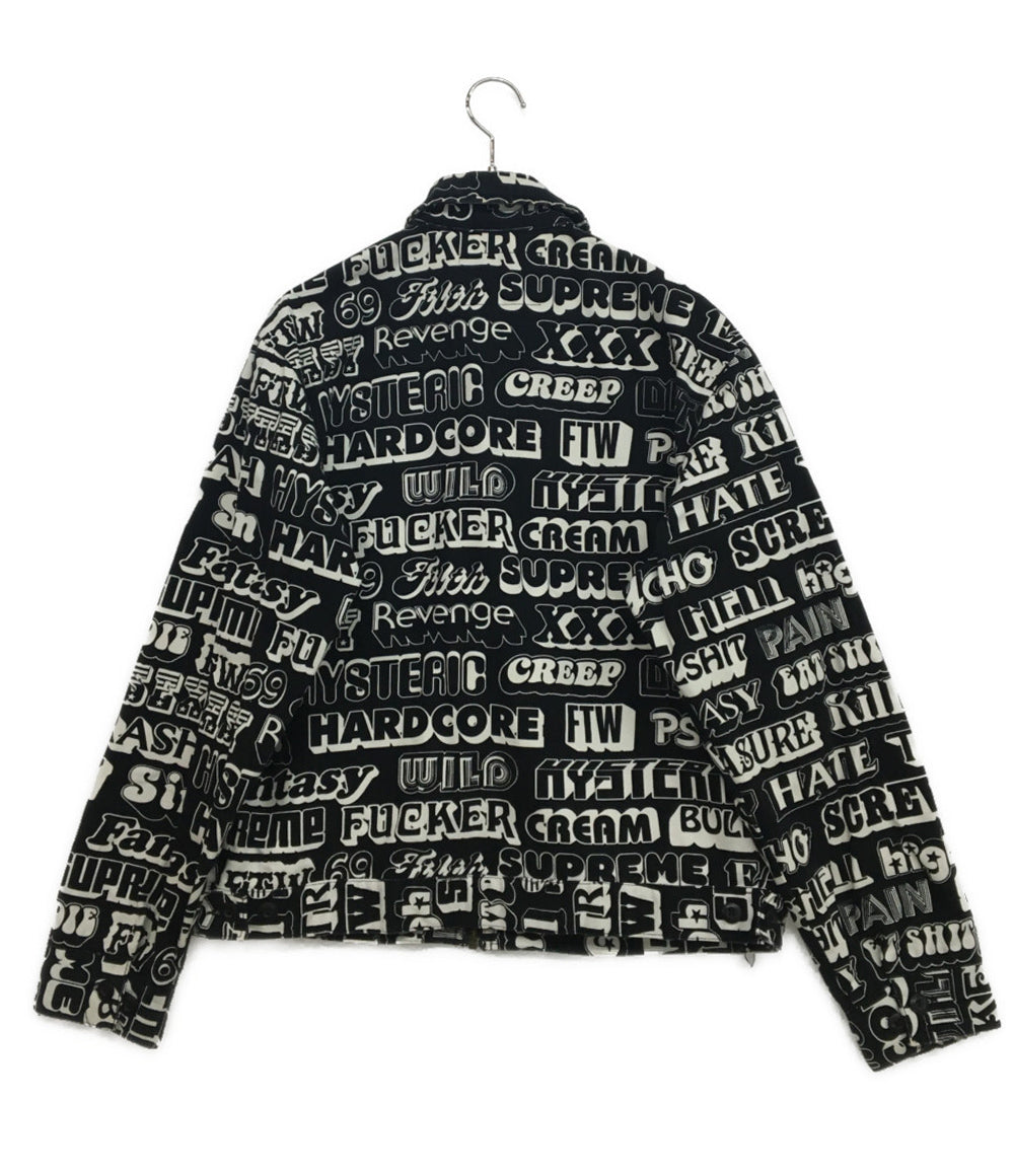 Supreme × HYSTERIC GLAMOUR ヒステリックグラマー ワークジャケット テキスト メンズ SIZE M シュプリーム