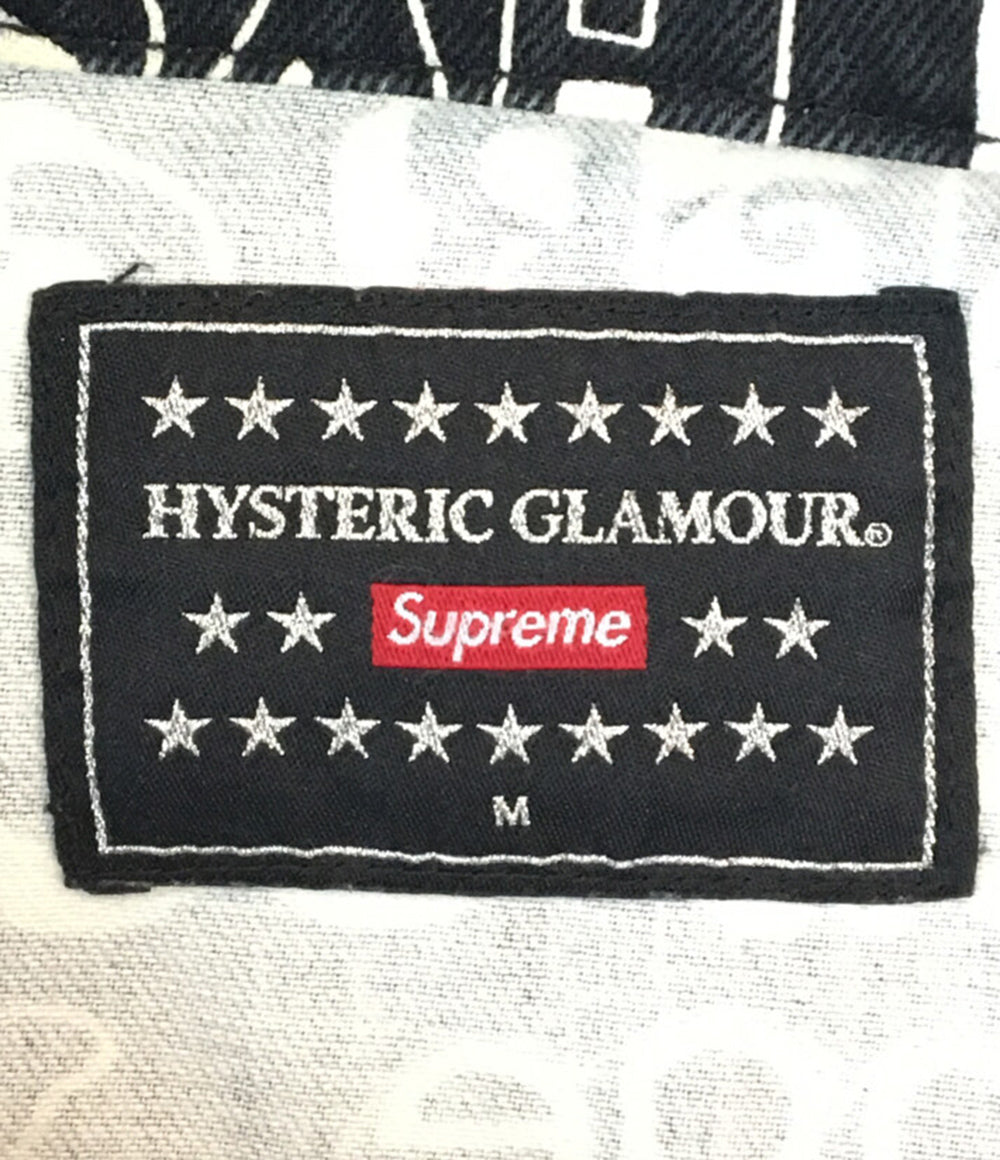 Supreme × HYSTERIC GLAMOUR ヒステリックグラマー ワークジャケット テキスト メンズ SIZE M シュプリーム