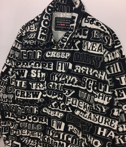 Supreme × HYSTERIC GLAMOUR ヒステリックグラマー ワークジャケット テキスト メンズ SIZE M シュプリーム