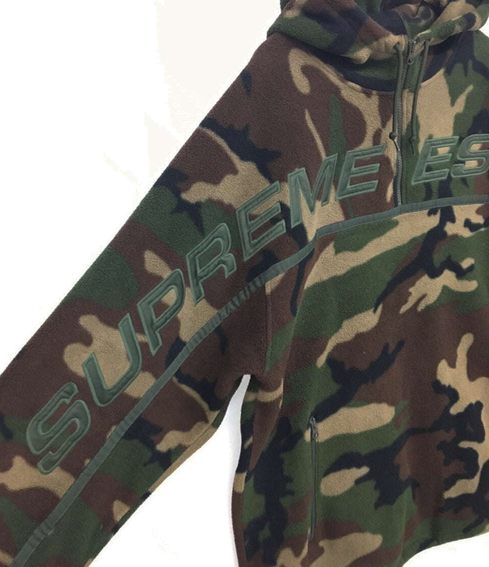 Supreme 19AW Polartec フリースパーカー ハーフジップ カモ メンズ SIZE XL シュプリーム