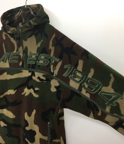 Supreme 19AW Polartec フリースパーカー ハーフジップ カモ メンズ SIZE XL シュプリーム