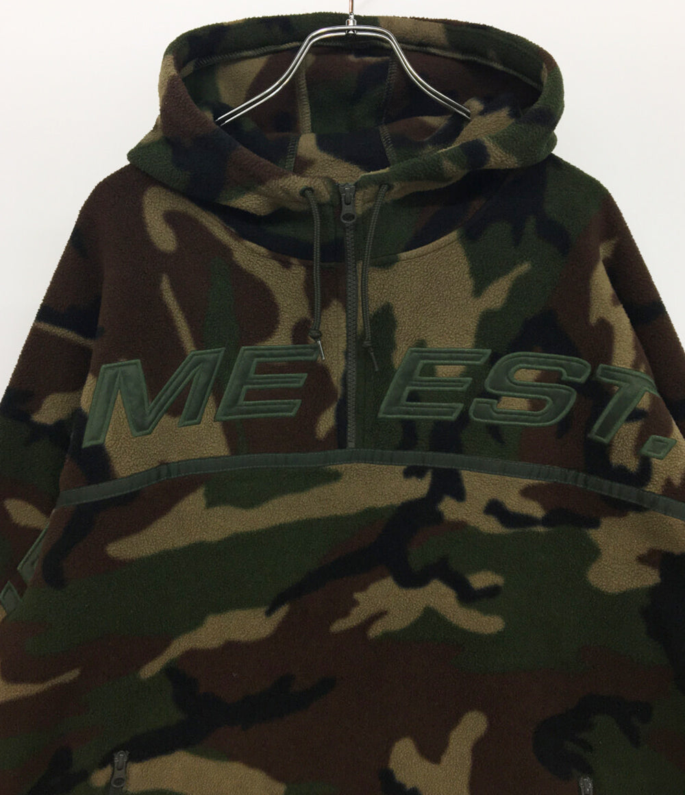 Supreme 19AW Polartec フリースパーカー ハーフジップ カモ メンズ SIZE XL シュプリーム