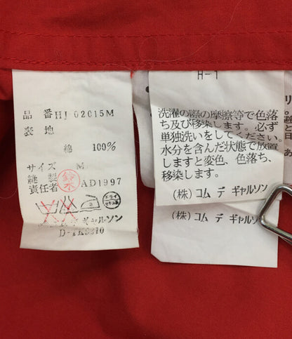 COMME des GARCONS HOMME 97AW ジップジャケット 袖切替 レッド HJ-02015 メンズ SIZE M コムデギャルソンオム