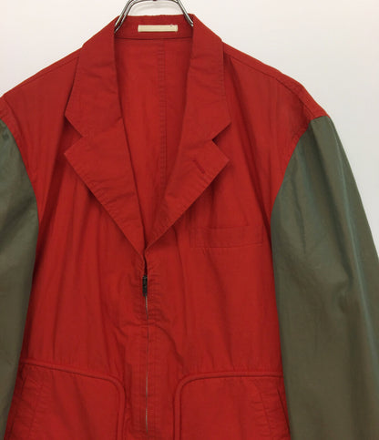 COMME des GARCONS HOMME 97AW ジップジャケット 袖切替 レッド HJ-02015 メンズ SIZE M コムデギャルソンオム