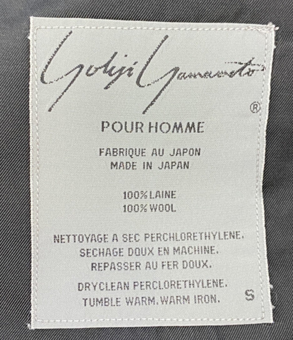 YOHJI YAMAMOTO POUR HOMME 80s 丸ロゴ ウールダブルテーラードジャケット メンズ SIZE S ヨウジヤマモトプールオム