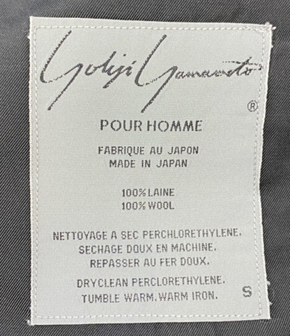 YOHJI YAMAMOTO POUR HOMME 80s 丸ロゴ ウールダブルテーラードジャケット メンズ SIZE S ヨウジヤマモトプールオム