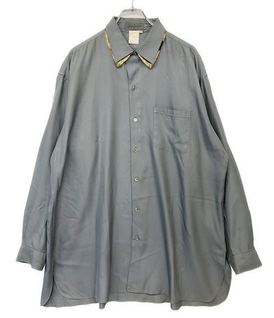 YOHJI YAMAMOTO POUR HOMME 91AW レーヨンシルク長袖シャツ 襟内:ゴールド メンズ SIZE M ヨウジヤマモトプールオム