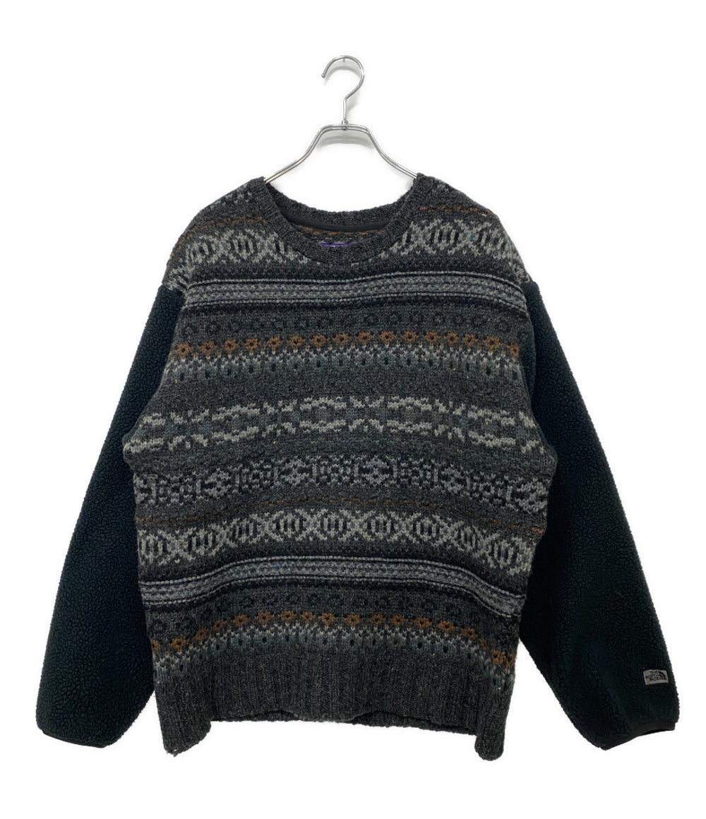 THE NORTH FACE PURPLE LABEL ニット 切替 Field Crew Neck Sweater メンズ SIZE S ザノースフェイスパープルレーベル