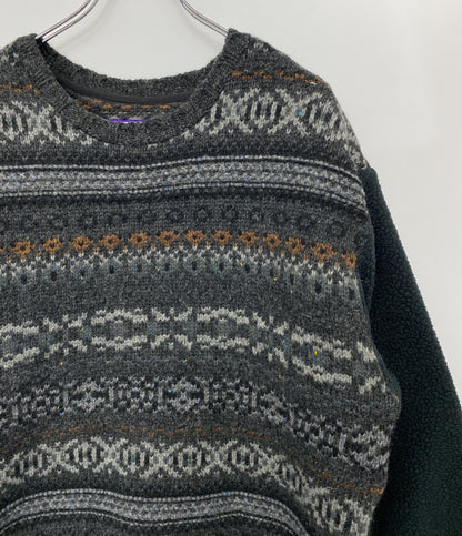 THE NORTH FACE PURPLE LABEL ニット 切替 Field Crew Neck Sweater メンズ SIZE S ザノースフェイスパープルレーベル