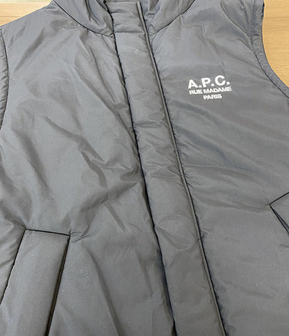 美品 A.P.C. 中綿ベスト GILET RAYMOND ブラック 24236-1-37941 メンズ SIZE M アーペーセー