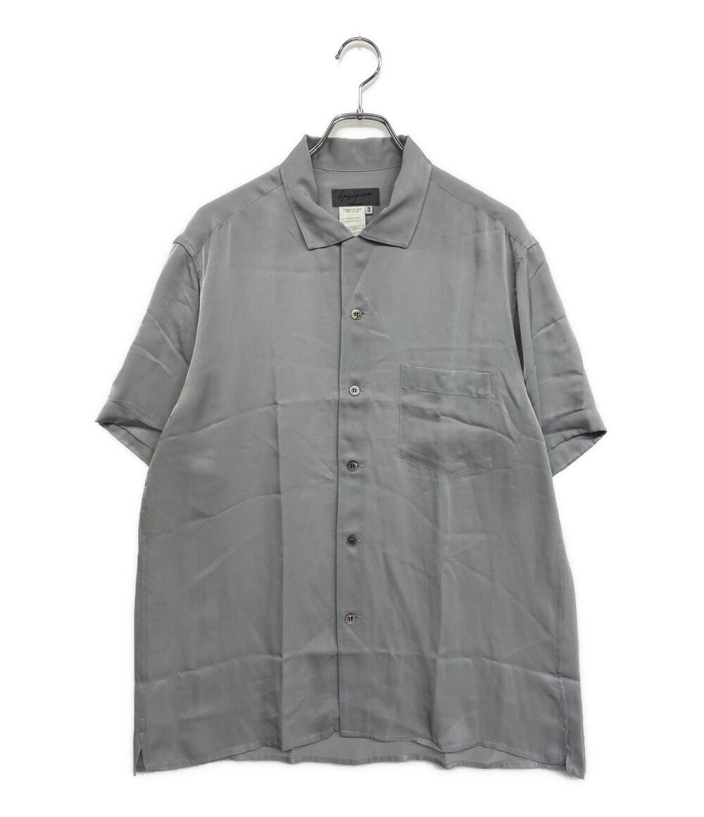 YOHJI YAMAMOTO POUR HOMME 半袖シャツ レーヨンポリエステルとろみシャツ archive 02SS HE-B48-206 メンズ SIZE 3 ヨウジヤマモトプールオム