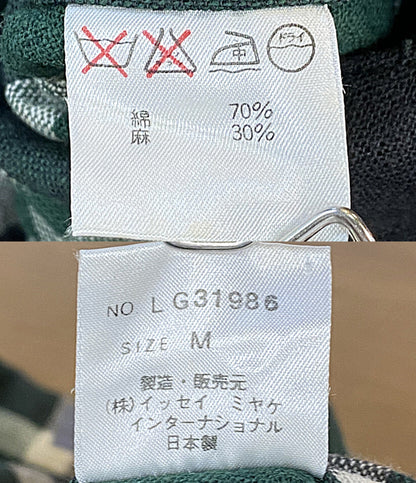 ISSEY MIYAKE MEN ジャケット 筆タグ チェック グリーン 80s LG31986 メンズ SIZE M イッセイミヤケ メン