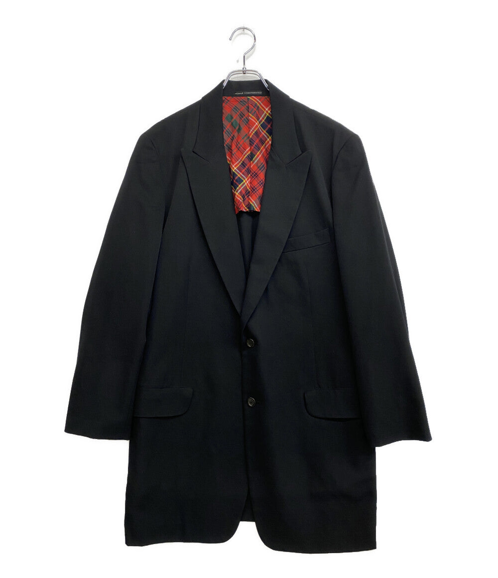 Y's for men アーカイブ 裏地チェックシワギャバロングジャケット 00S MZ-J03-100 メンズ SIZE 5 ワイズ フォー メン