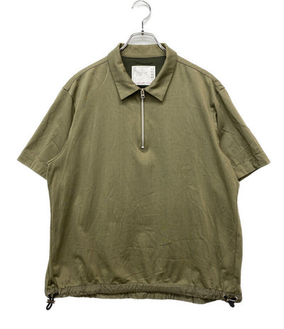 sacai 半袖Ｔシャツ ハーフジップポロシャツ カーキ 25-03691M メンズ SIZE 2 サカイ