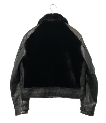 HARLEY DAVIDSON グリズリージャケット 牛革 羊毛皮 ブラック メンズ SIZE M ハーレーダビッドソン