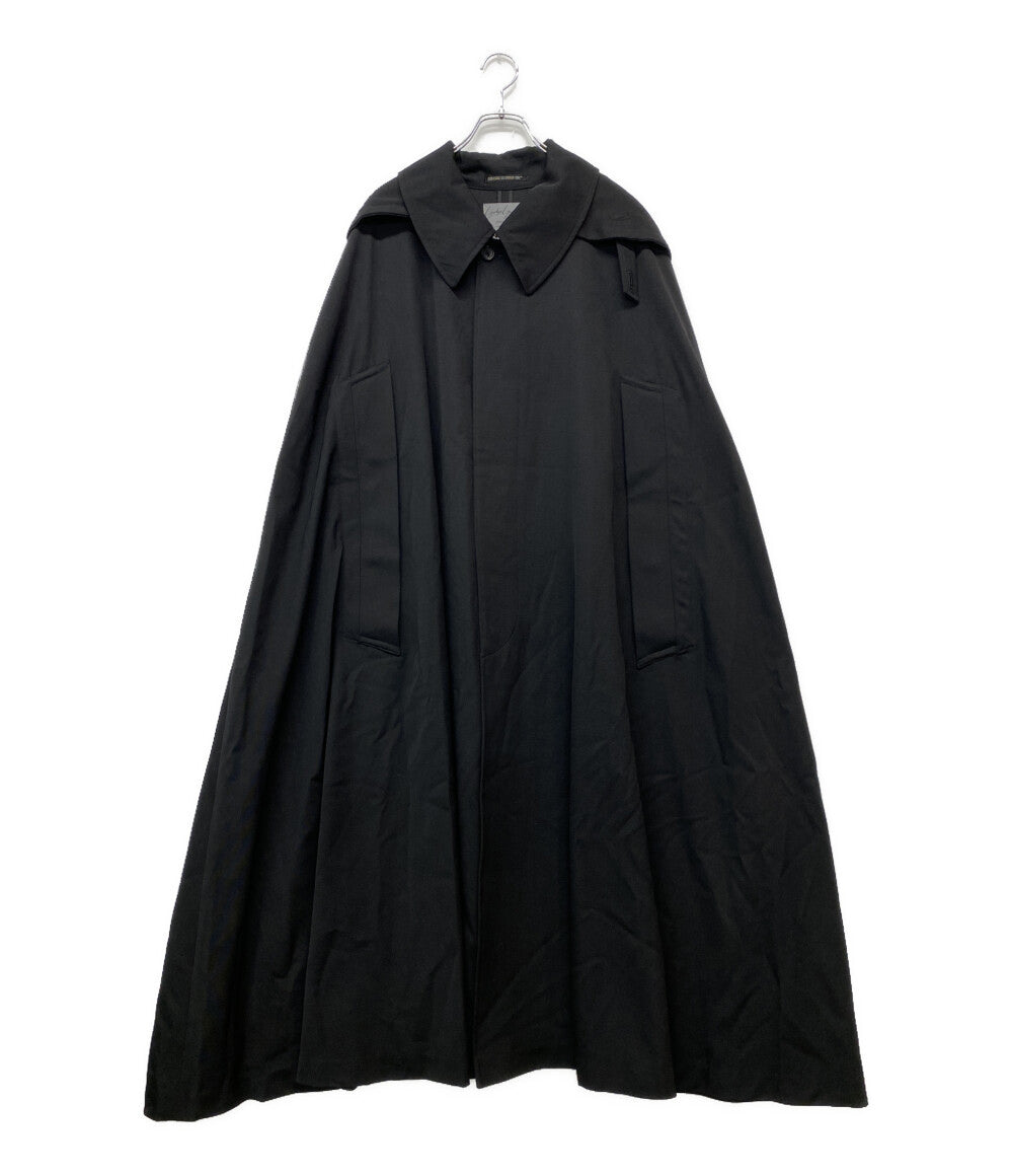 YOHJI YAMAMOTO POUR HOMME アーカイブ ポンチョコート 80s 丸ロゴ ウールギャバ メンズ SIZE M ヨウジヤマモトプールオム