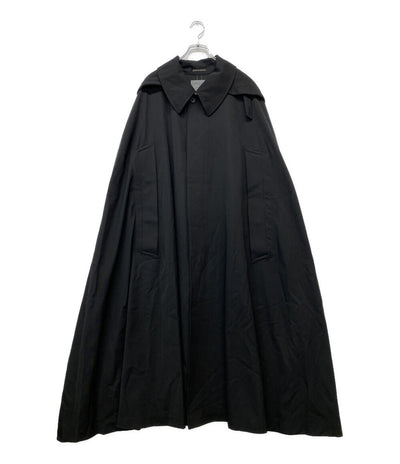 YOHJI YAMAMOTO POUR HOMME アーカイブ ポンチョコート 80s 丸ロゴ ウールギャバ メンズ SIZE M ヨウジヤマモトプールオム