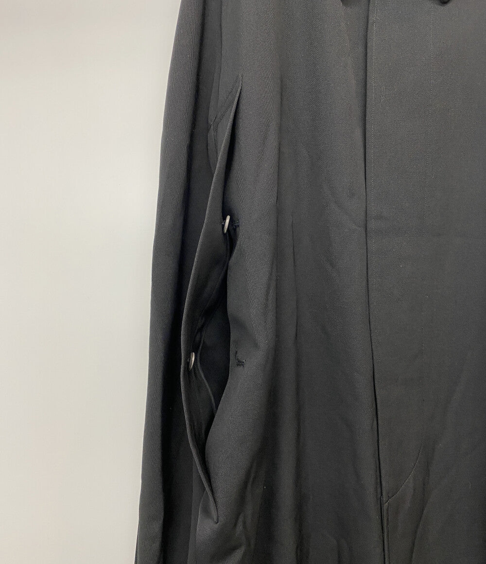 YOHJI YAMAMOTO POUR HOMME アーカイブ ポンチョコート 80s 丸ロゴ ウールギャバ メンズ SIZE M ヨウジヤマモトプールオム