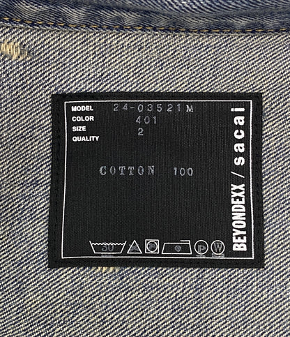 sacai× BEYONDEXX ビヨンデックス デニムブルゾン 24-03521M メンズ SIZE 2 サカイ