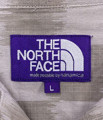 THE NORTH FACE PURPLE LABEL 半袖シャツ Open Collar Checkerboard Field S S Shirt メンズ SIZE L ザノースフェイスパープルレーベル