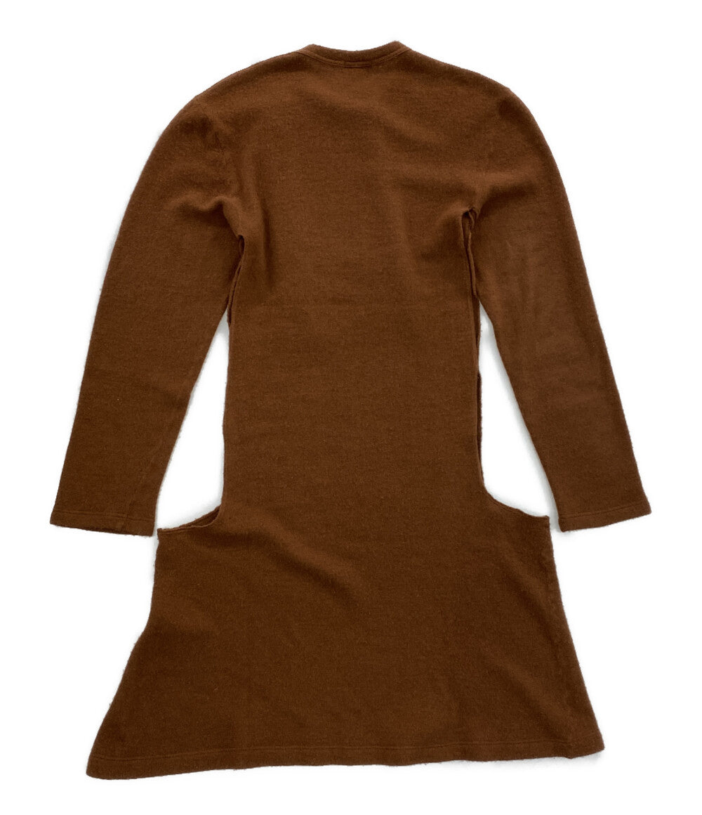 COMME des GARCONS HOMME PLUS ニット サイドスリット ブラウン 22aw PJ-T008 メンズ SIZE L コムデギャルソンオムプリュス
