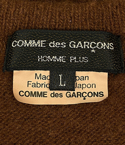 COMME des GARCONS HOMME PLUS ニット サイドスリット ブラウン 22aw PJ-T008 メンズ SIZE L コムデギャルソンオムプリュス