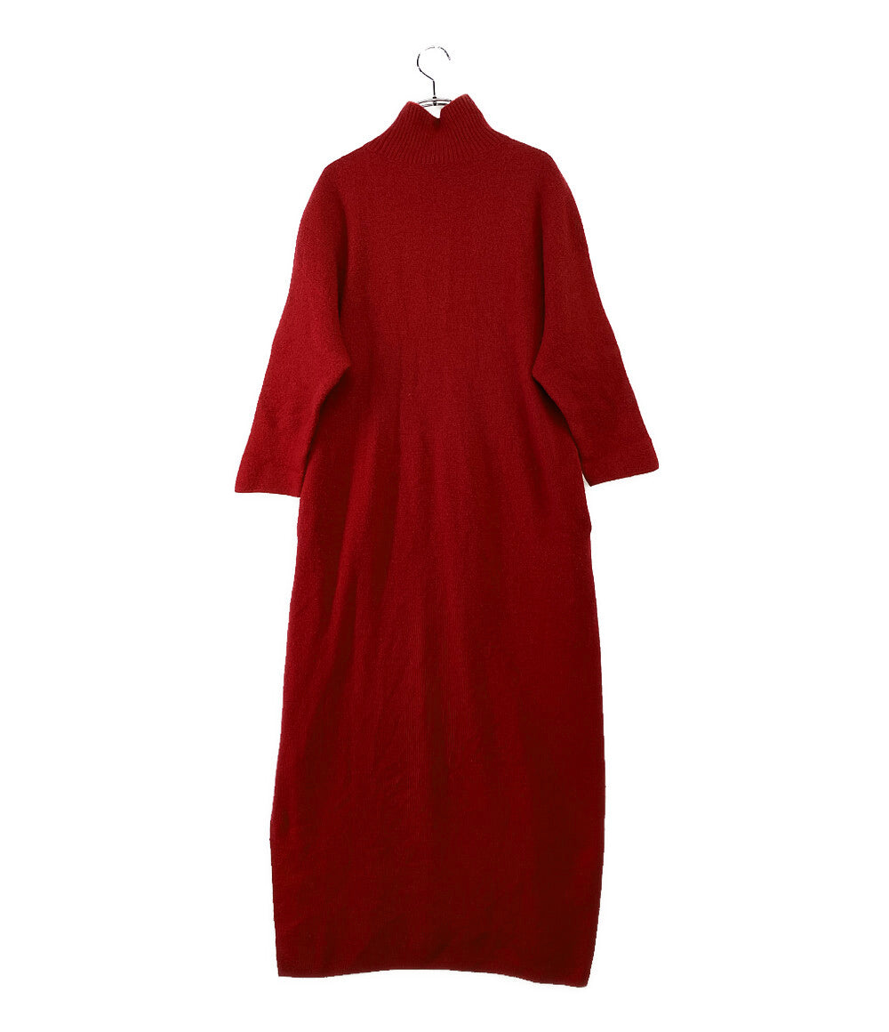 ISSEY MIYAKE ハイネックワンピース STRETCHY WOOL Dress レディース SIZE 2 イッセイミヤケ