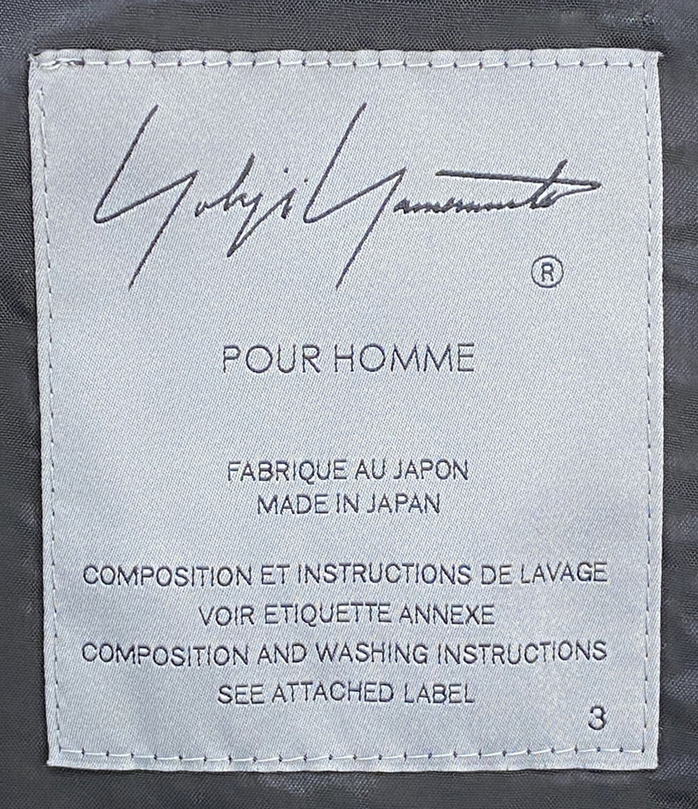 YOHJI YAMAMOTO POUR HOMME テーラードジャケット 箱ポケットJKT背ヌキ メンズ SIZE 3 ヨウジヤマモトプールオム