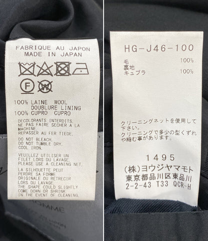 YOHJI YAMAMOTO POUR HOMME テーラードジャケット 箱ポケットJKT背ヌキ メンズ SIZE 3 ヨウジヤマモトプールオム