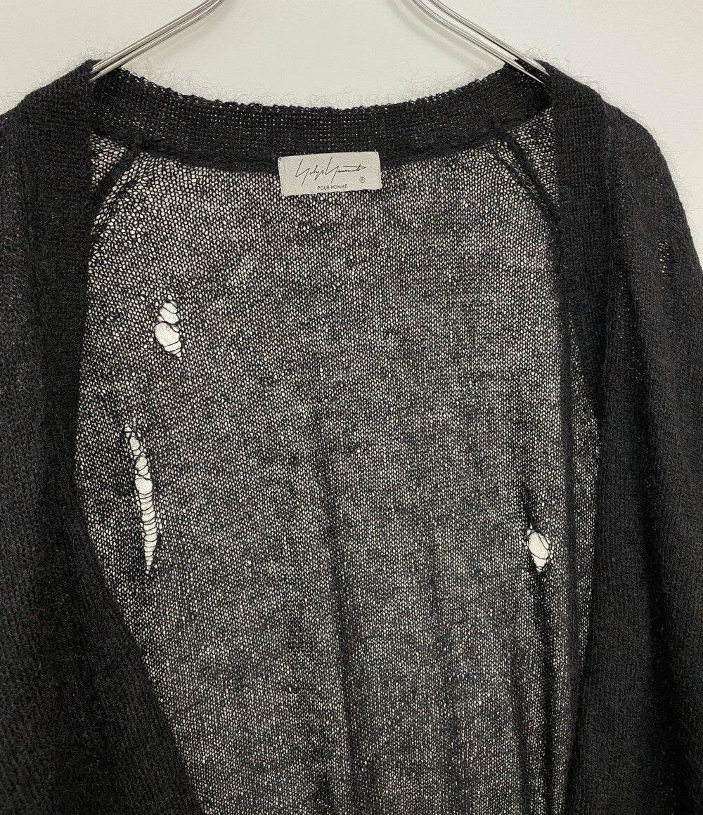 YOHJI YAMAMOTO POUR HOMME カーディガン 7G1P PLAIN STITCH V LONG CARDIGAN 24AW メンズ SIZE 3 ヨウジヤマモトプールオム