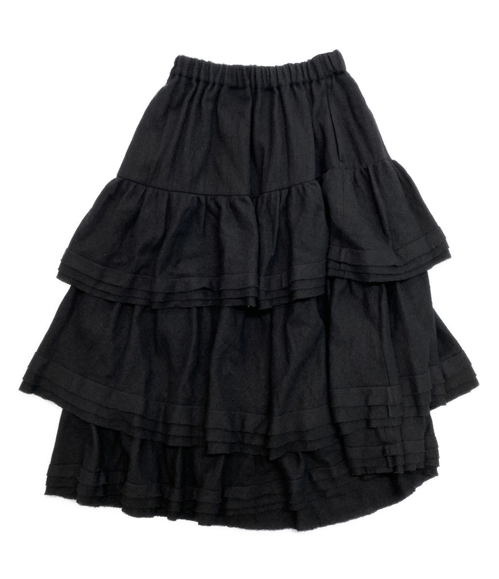 noir kei ninomiya スカート ウールフリル段々スカート 24AW 3N-S011 レディース SIZE S ノワールケイニノミヤ