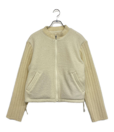 ABELIA EDOWARD GOUCHA アベリアエドワードゴーチャ 袖リブニットブルゾン 24aw メンズ SIZE F