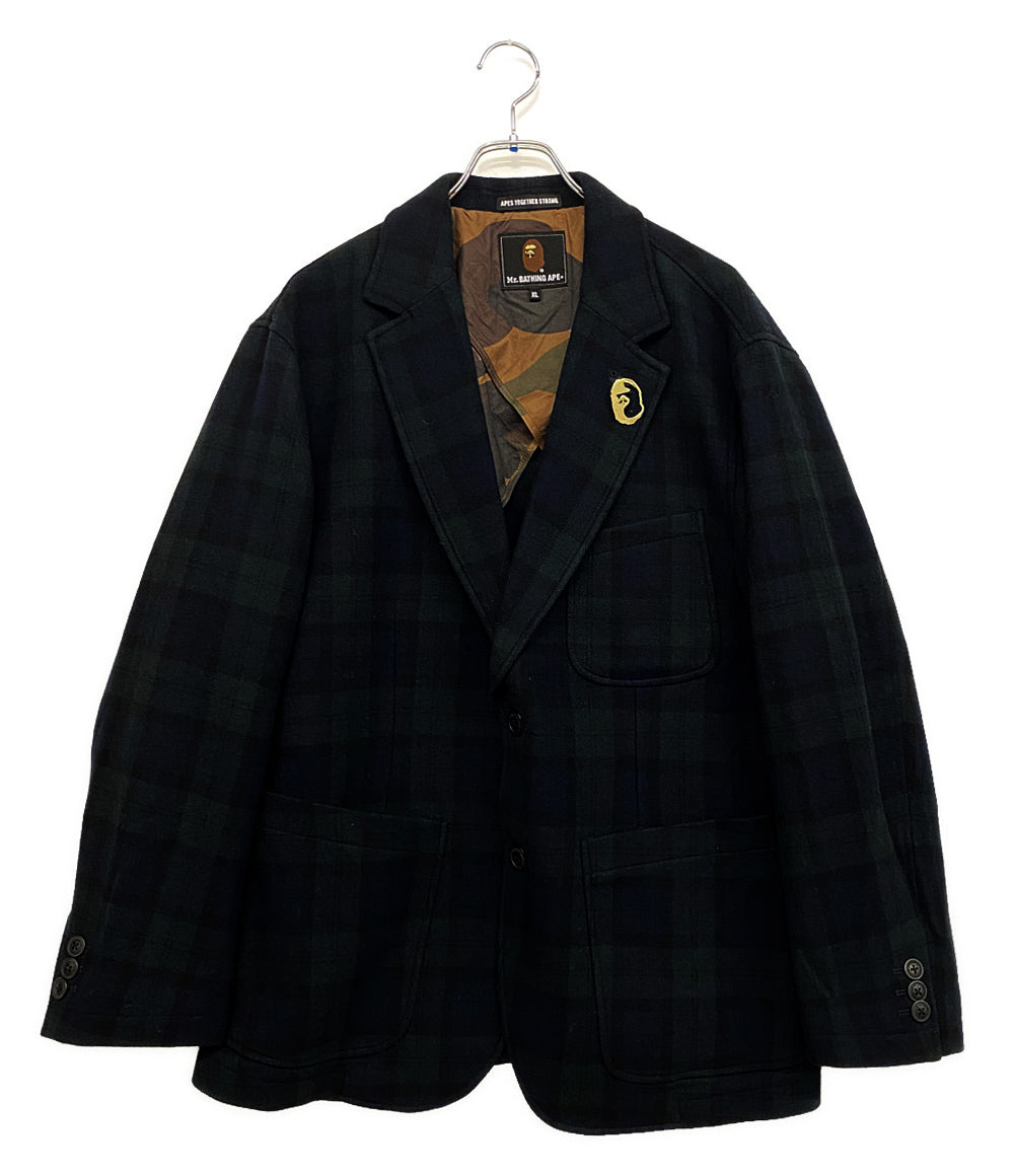 A BATHING APE チェックツイードジャケット メンズ SIZE XL アベイシングエイプ