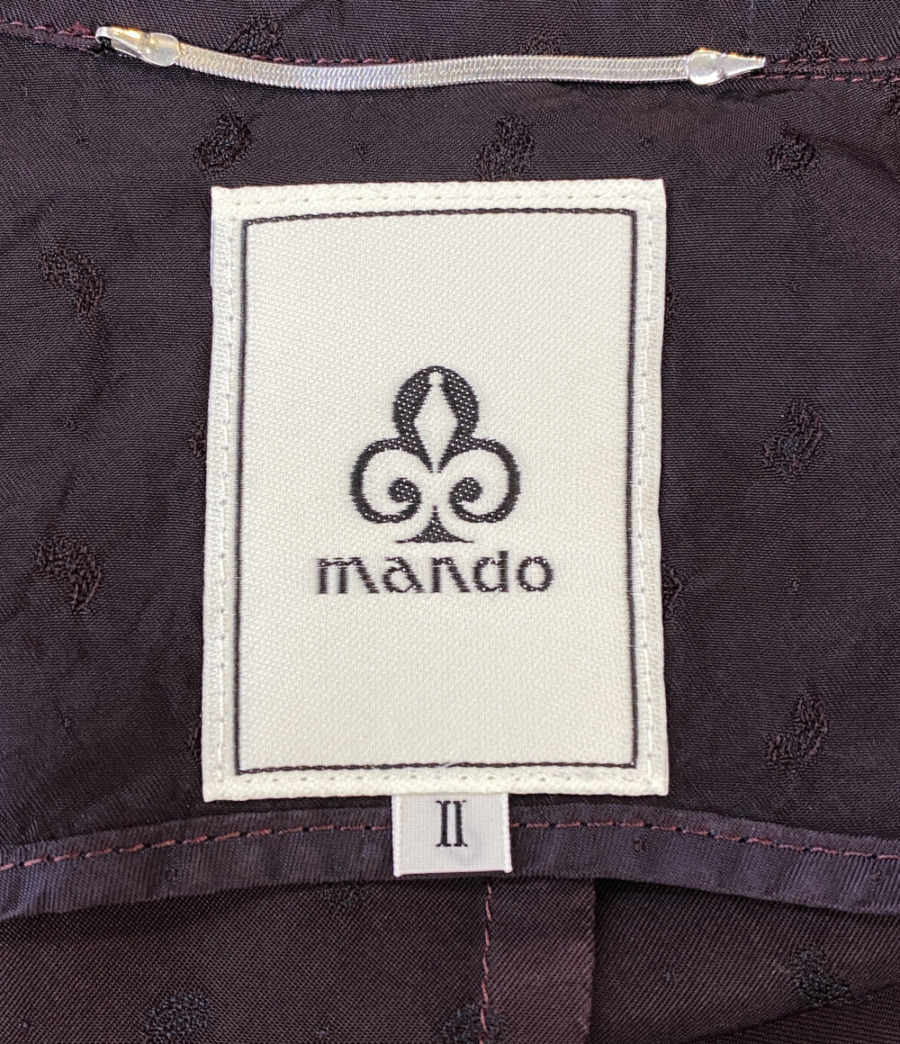 mando テーラードジャケット GARMENT DYE PAISLEY JACKET ボルドー 24AW メンズ SIZE 2 マンド