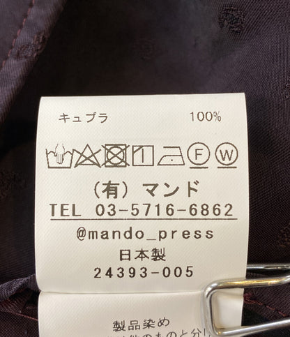 mando テーラードジャケット GARMENT DYE PAISLEY JACKET ボルドー 24AW メンズ SIZE 2 マンド