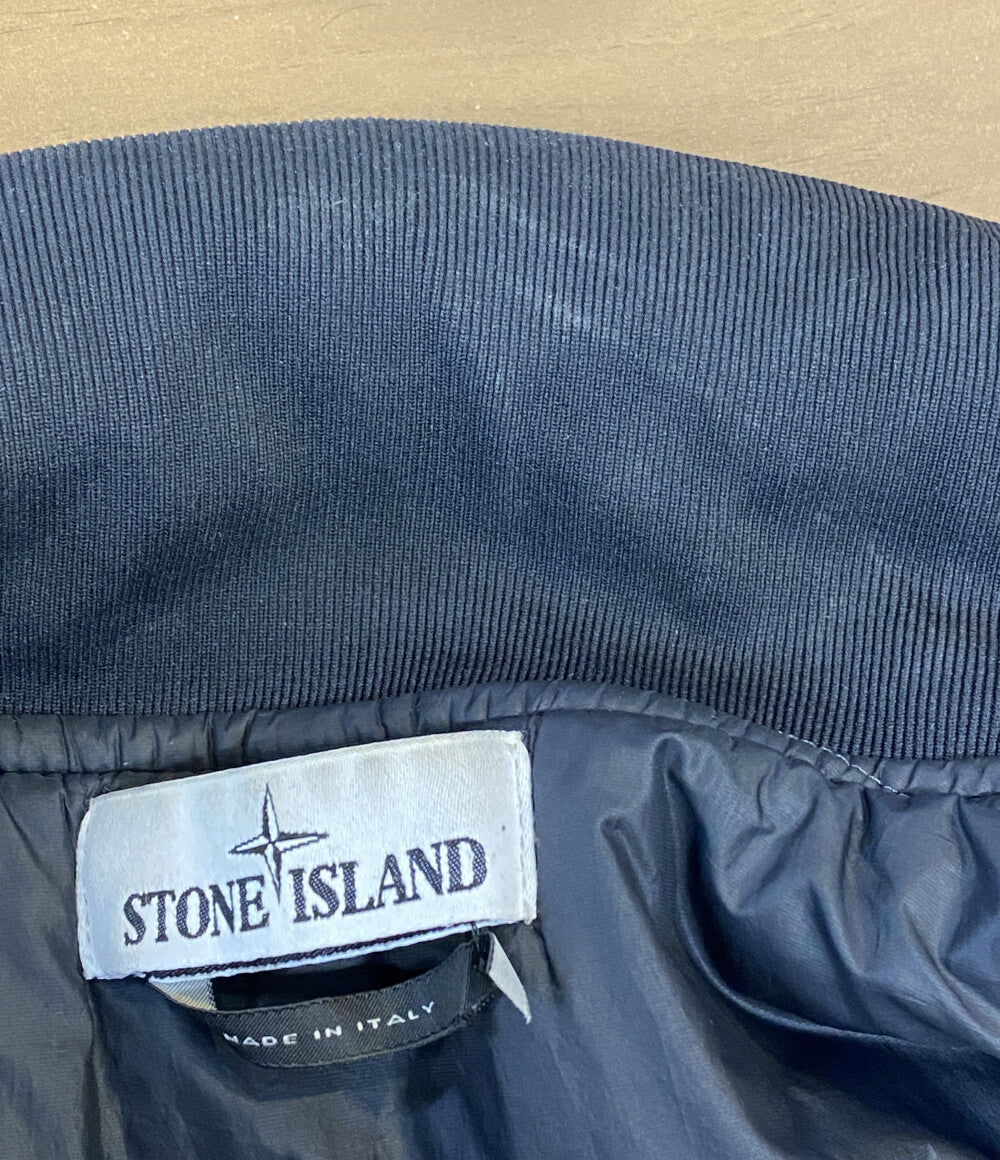 STONE ISLAND ベスト MODFIED PANAMA NYLON LEATHER VEST 中綿 メンズ SIZE L ストーンアイランド