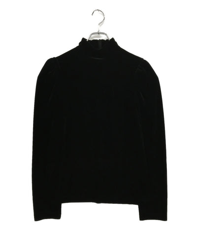 美品 noir kei ninomiya ベロアパワーショルダーカットソー 22AW 3J-T013 レディース SIZE M ノワールケイニノミヤ