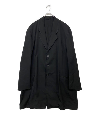 美品 YOHJI YAMAMOTO POUR HOMME テーラードジャケット WOOL GABARDINE ASYMMETRY LAPEL JACKET 25SS HP-J07-100 メンズ SIZE 3 ヨウジヤマモトプールオム