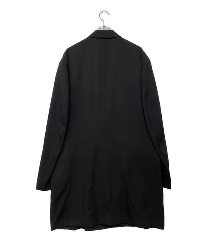 美品 YOHJI YAMAMOTO POUR HOMME テーラードジャケット WOOL GABARDINE ASYMMETRY LAPEL JACKET 25SS HP-J07-100 メンズ SIZE 3 ヨウジヤマモトプールオム