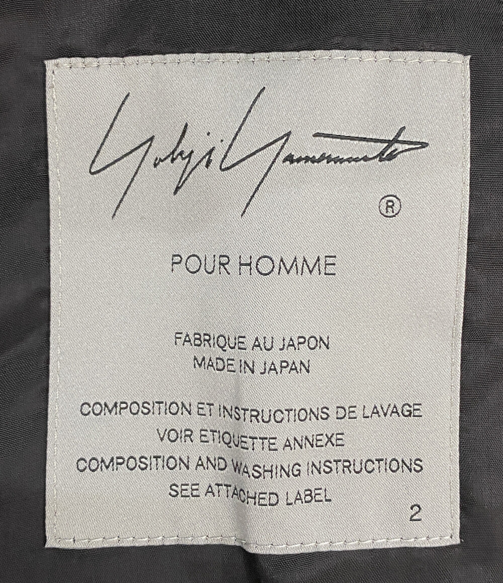 YOHJI YAMAMOTO POUR HOMME テーラードジャケット WOOL GABARDINE BACK OPENING JACKET 25SS HP-J41-100 メンズ SIZE 2 ヨウジヤマモトプールオム
