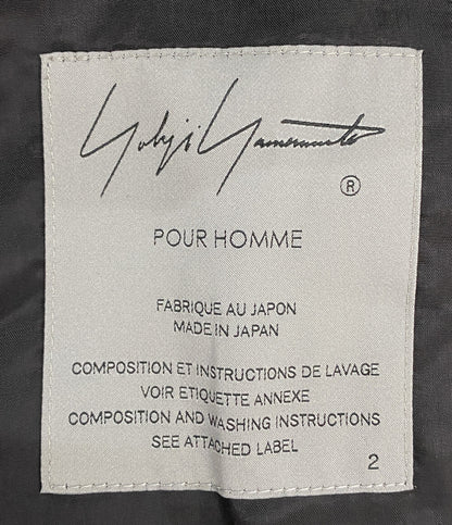 YOHJI YAMAMOTO POUR HOMME テーラードジャケット WOOL GABARDINE BACK OPENING JACKET 25SS HP-J41-100 メンズ SIZE 2 ヨウジヤマモトプールオム