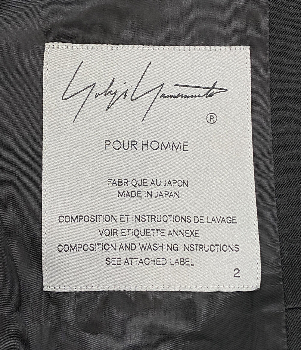 YOHJI YAMAMOTO POUR HOMME テーラードジャケット ウールギャバジン 25SS HP-J21-100 メンズ SIZE 2 ヨウジヤマモトプールオム
