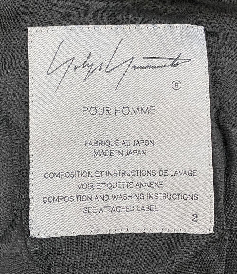 YOHJI YAMAMOTO POUR HOMME テーラードジャケット 80 MODAL LOAN DETACHABLE COLLAR JACKET 25SS HP-J53-233 メンズ SIZE 2 ヨウジヤマモトプールオム