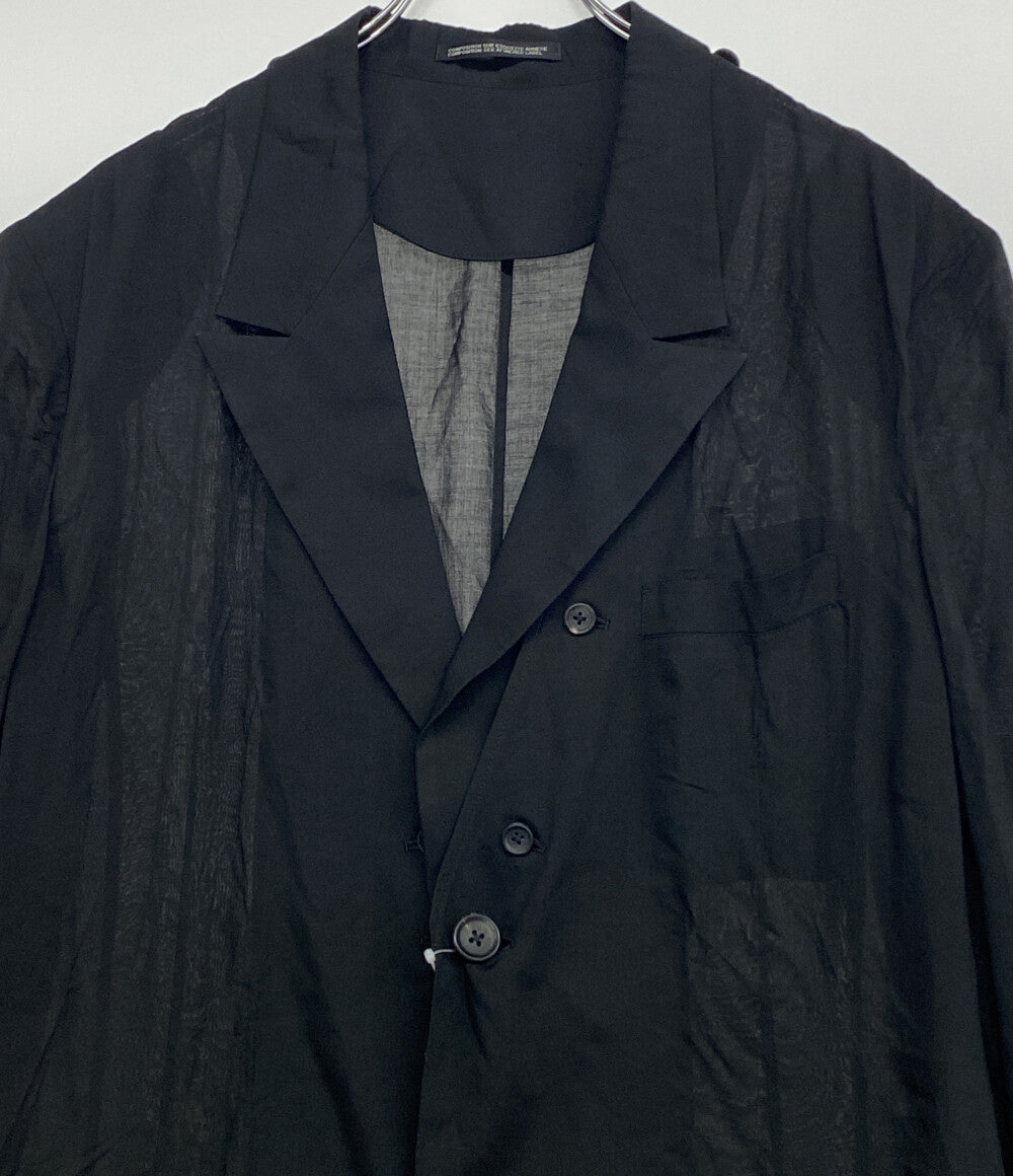 YOHJI YAMAMOTO POUR HOMME テーラードジャケット 80 MODAL LOAN DETACHABLE COLLAR JACKET 25SS HP-J53-233 メンズ SIZE 2 ヨウジヤマモトプールオム
