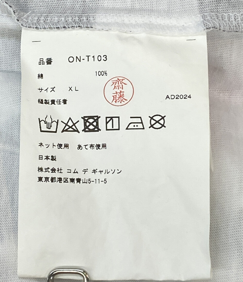 COMME des GARCONS 半袖Ｔシャツ チェッカープリントTシャツ 24AW ON-T103 メンズ SIZE XL コムデギャルソン